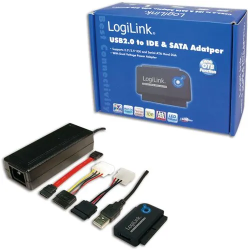 LogiLink AU0006C Computer-Adapter - Kompakter SATA-Adapter für einfache und schnelle Datenübertragung, 14,5 cm breit
