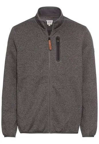 camel active Herren Fleecejacke mit Reißverschluss Grau - Outdoor Fleecejacke für Herren, aus reinem Polyester, mit Stehkragen und Regular Fit für optimalen Tragekomfort und Wärme.