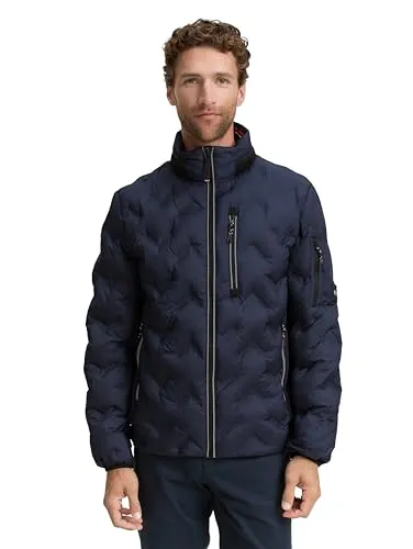 TOM TAILOR Herren 1048128 Jacke - Sky Captain Blue, XXL - Funktionsjacke aus wasserabweisendem Material, mit verstaubarer Kapuze und Bionic Finish für optimalen Schutz vor Nässe und Schmutz.