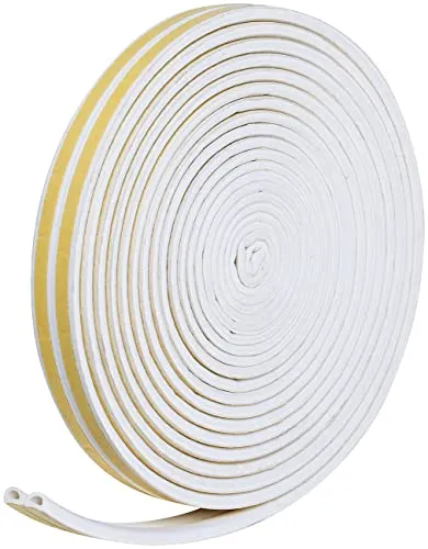 AGT Fensterdichtung: Selbstklebendes Fenster- & Türen-Profil-Dichtungsband, 16 m, weiß (Fensterdichtung selbstklebend, Dichtung Fenster selbstklebend, Selbstklebende)