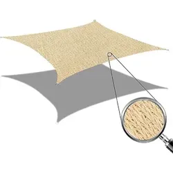 Sonnensegel Rechteck 2x4m, wetterbeständiger Sonnenschutz - Hochwertiges 185gsm HDPE Sonnensegel, reißfest und luftdurchlässig. Ideal für entspannte Stunden im Freien auf Balkon, Terrasse oder im Garten. Mit robusten D-Ringen für einfache Befestigung.