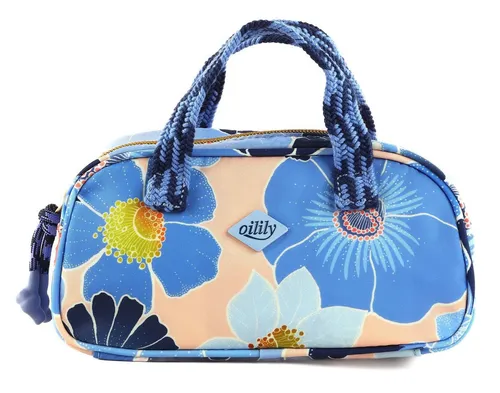Oilily Kulturbeutel Caro - Vista Blue - Kulturbeutel aus 100% Nylon mit recycelten Materialien, ideal für unterwegs. Der Oilily Caro bietet ein geräumiges Hauptfach und ein einzigartiges, farbenfrohes Design.