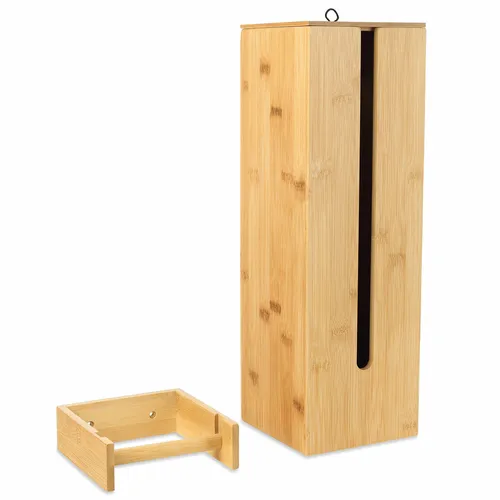 Schramm® Bambus Toilettenpapierhalter Wandhalterung Klopapierhalter Aufbewahrung