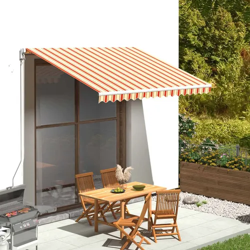 The Living Store Markisenbespannung Gelb und Orange 3,5x2,5 m