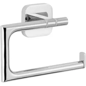 Tesa Toilettenpapierhalter Elegaant, verchromt - Toilettenpapierhalter zum Kleben, einfache Montage ohne Bohren, aus hochwertigem verchromtem Metall, elegantes Design und stabile Wandbefestigung.