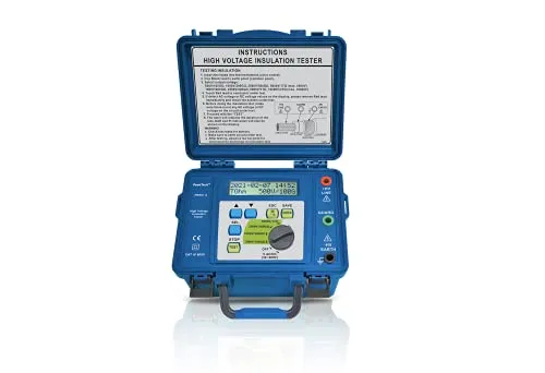 PEAKTECH 2680 A - Hochspannungs-Isolationsmessgerät bis 5000 V - Isolationsmessgerät für Elektrotechnik mit bis zu 5000 V Prüfspannung, einfache Handhabung und im stabilen Tragekoffer für optimalen Schutz.
