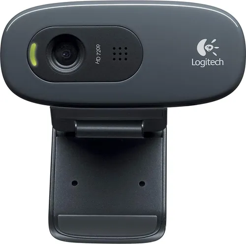 Logitech C270 Webcam - 1280 x 720 Pixel, USB 2.0, Clip-Montage, ideal für klare Videoanrufe und Streaming