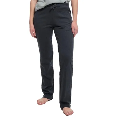 hajo - Klima-Komfort Freizeit/Jogginghose 42 Anthrazit Melange - Sport-Jogginghosen für Damen mit elastischem Gummibund und praktischen Reißverschluss-Taschen für sicheren Stauraum, ideal für Sport und Freizeit.