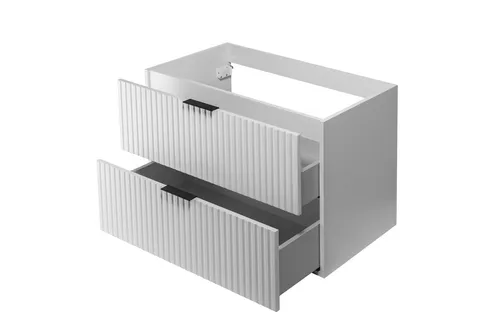 Waschbeckunterschrank 80 cm | Weiß | B/H/T 80/57/46 cm | Badezimmerschrank