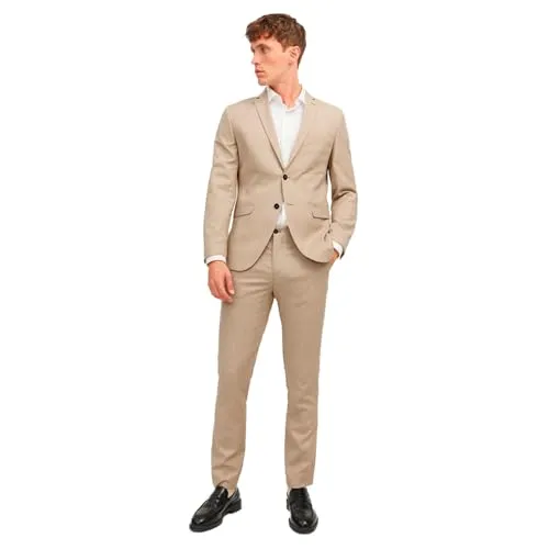 JACK & JONES Klassischer Blazer für Herren - Sakkos für Herren mit super schmaler Passform und Elasthan für mehr Dehnbarkeit und Tragekomfort, ideal für stilvolle Anlässe.