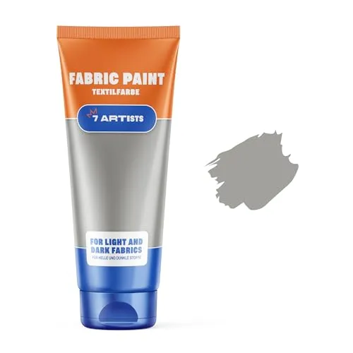 Artists Textilfarbe Grau 60 ml – Waschfeste Stoffmalfarbe für Kleidung, Sneaker & Leder