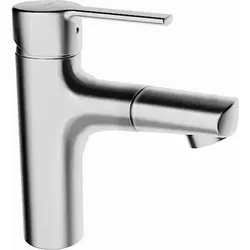 Hansa Waschtischarmatur Hansaronda 03012173 - Waschtischarmatur mit herausziehbarer Handbrause, ideal für flexibles Waschen und Reinigen, aus entzinkungsarmem Messing für hohe Langlebigkeit.