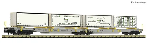 FLEISCHMANN N 825014 DoppelTaschenwagen Sdggmrs/T2000 AAE Railcare Ep VI 1:160