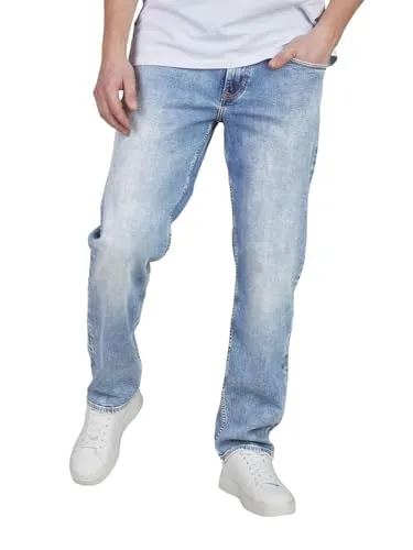 CROSS JEANS® Herren Relax-fit-Jeans Antonio - Modische 5-Pocket-Jeans aus Denim mit bis zu 2% Stretchanteil für optimalen Komfort, ideal für lässige Outfits. Größe 34W / 36L, in Light Mid Blue.