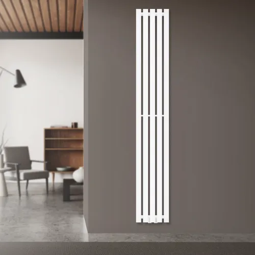 LuxeBath Flachheizkörper Einlagig, 260x1800 mm, Weiß, mit Mittelanschluss, ohne Heizstab