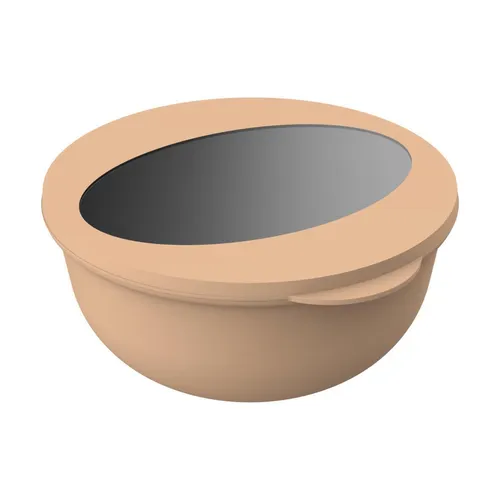 Salatbox Deluxe ToGo Essensbehälter 1,0L BPA-Frei & Made in Germany in Braun