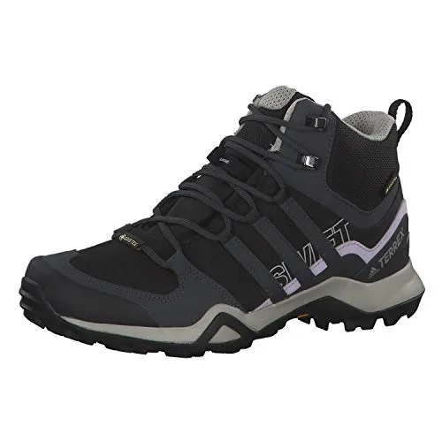 adidas Terrex Swift R2 Mid GTX Wanderschuhe für Damen - Wasserdichte und atmungsaktive GORE-TEX Membran, ideal für Outdoor-Abenteuer. Robuste Gummiaußensohle für optimalen Halt auf jedem Terrain.