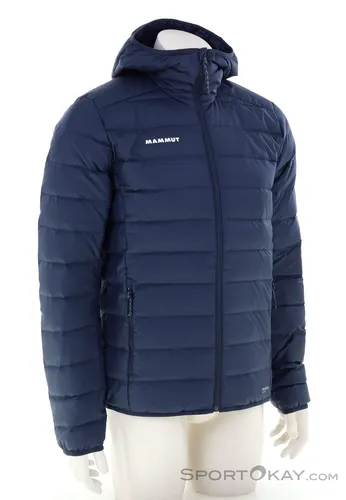 Mammut Waymarker IN Hooded Jacket marine M - Funktionsjacke mit 700 cuin Daunenfüllung für optimale Wärme, wind- und wasserabweisend dank recyceltem Pertex® Quantum Material – ideal für umweltbewusste Outdoor-Enthusiasten.