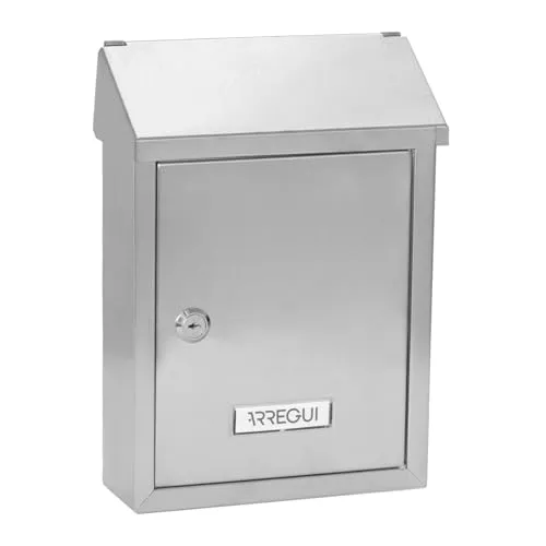 ARREGUI Smart E5727 Briefkasten – Edelstahl, Größe S - Wandbriefkasten für den Außenbereich, ideal für wenig Platz. Mit Schutzklappe für wettergeschützten Posteinwurf und einfacher Montage.