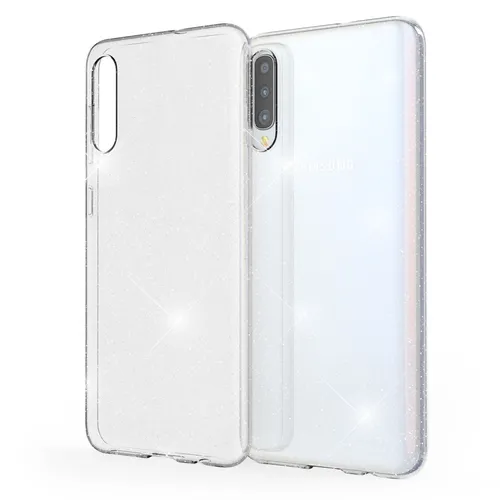 Handy Hülle für Samsung Galaxy A50, Glitzer Case Bling Cover Schutz Tasche