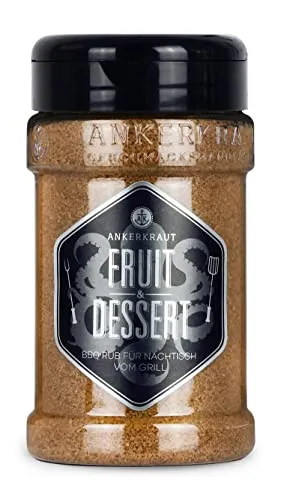 Ankerkraut Fruit & Dessert, fruchtiger Rub für Obst-Toppings und Nachtische vom Grill, 270g im Streuer