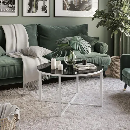 Runder Couchtisch CIRI-X GLASS Hochglanz – Eleganter Tisch für Ihr Wohnzimmer