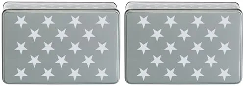 Brandsseller 2er Set Keksdose Sterne Weihnachtsdose Plätzchendose Gebäckdose Metall