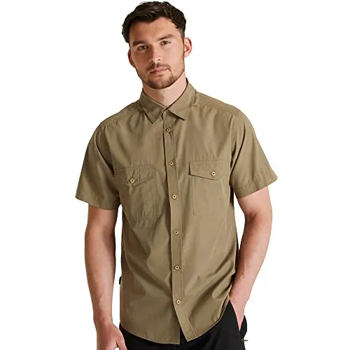 Craghoppers Herren Expert Kiwi Short Sleeved Shirt - Sporthemden für Herren mit Solarshield-Kragen, ideal für Outdoor-Aktivitäten und ausgestattet mit 3 praktischen Taschen, darunter 1 versteckter Reißverschluss.