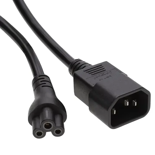 Produktbild IEC Stecker C14 Zum Kleeblattstecker Stecker C5 Konverter Adapter Strom Kabel 15 cm [0,15m]