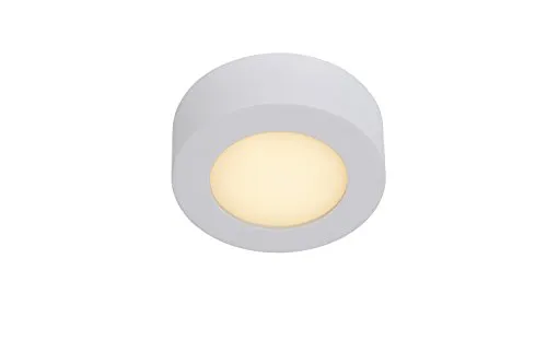 LUCIDE BRICE-LED - Deckenleuchte Badezimmer - Ø 11,7 cm - LED Dim. - 1x8W 3000K - IP44 - Weiß