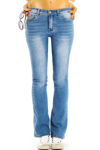 BE STYLED Bootcut Jeans Hose, Medium Waist, Schlagjeans, mit Stretch, Slim fit - Damen - j13L (M)