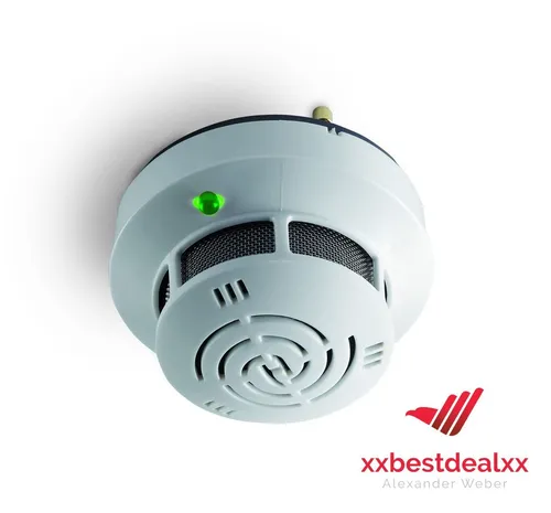 Hekatron ORS 142 Rauchmelder mit Sockel in Schwarz - Rauchmelder mit verdrahteter Stromquelle, in elegantem Schwarz, ideal für maximale Sicherheit in Ihrem Zuhause. 2 Jahre Herstellergarantie.