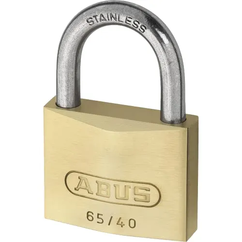 Abus - 65IB/40 40mm Messing Vorhängeschloss Edelstahl Schäkel LS 63 Carded - ...