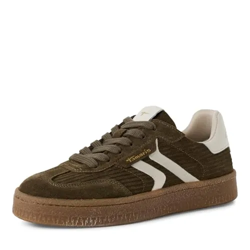 Tamaris Plateausneaker in Oliv-weiß von Tamaris