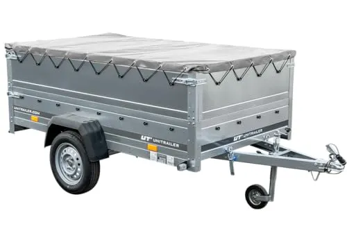 Garden Trailer 230 Kipp - Handwagen für vielseitige Transportaufgaben, kippbar mit robusten Stahlbordwänden und witterungsgeschützter Flachplane für sicheren Transport.