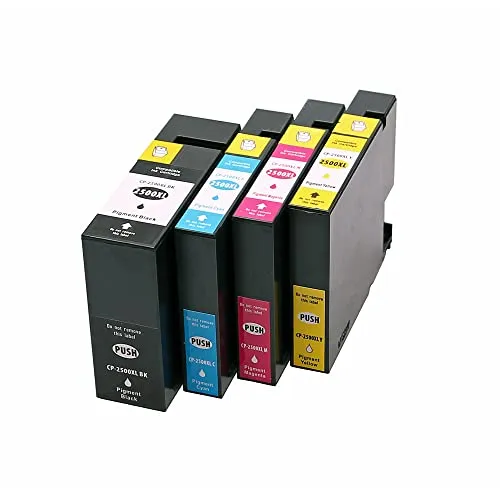 ABC Set 4X Tintenpatrone kompatibel für Canon PGI2500XL (mit Chip) für Maxify iB4000 Series iB4050 iB4100 iB4150 MB5000 MB5050 MB5100 SeriesMaxify MB5150 MB5155 MB5300 MB5350 MB5400 MB5450 MB5
