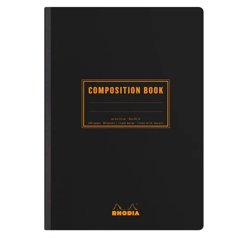 Rhodia Notizbuch Rhodia Rhodia Book A5 liniert+R schwarz