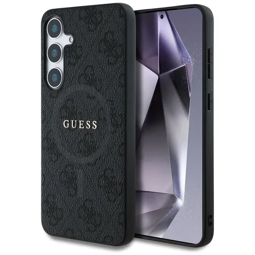 Guess Etui Leather 4G für Samsung Galaxy S25 Plus - Schwarz mit MagSafe - Smartphone Hülle mit elegantem Design und praktischem MagSafe, schützt Ihr Samsung Galaxy S25 Plus stilvoll und sicher.