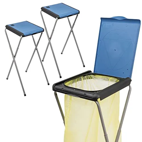 ONVAYA® Müllsackständer bis 120 Liter mit Deckel | Blau von ONVAYA