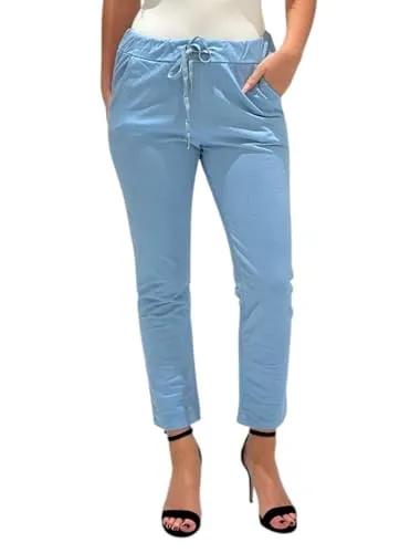 Mississhop 354 Damen Jogginghose | Hochwertige Baumwolle | Slim Fit Freizeithose - Bequeme Jogginghose für Damen in Einheitsgröße 36-42. Atmungsaktiver Baumwollmix für hohen Tragekomfort. Ideal für Freizeit, Sport oder elegante Looks.