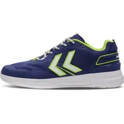 Hummel DAGAZ 2.0 Hallenschuhe - SPECTRUM BLUE - 10,5 - Hochwertige Hallenschuhe mit hummel® Reach Zwischensohlendämpfung und recycelter Ortholite® Einlegesohle für optimalen Komfort und Stabilität bei jedem Schritt.