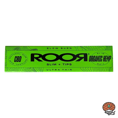 ROOR Organic Hemp Slim Tips + Long Papers / Drehpapier, 32 Blatt