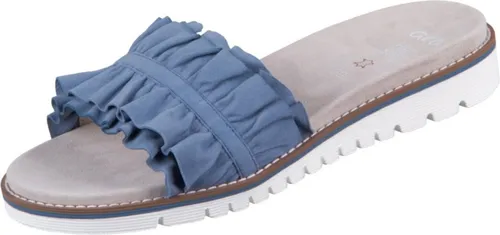 Ara Klassische Pantoletten KENT Damen Blau 39 EU - Wanderschuhe mit elegantem Design aus hochwertigem Rauleder, gepolsterter Lederdecksohle für optimalen Tragekomfort und rutschhemmender Laufsohle für Stabilität bei jedem Schritt.