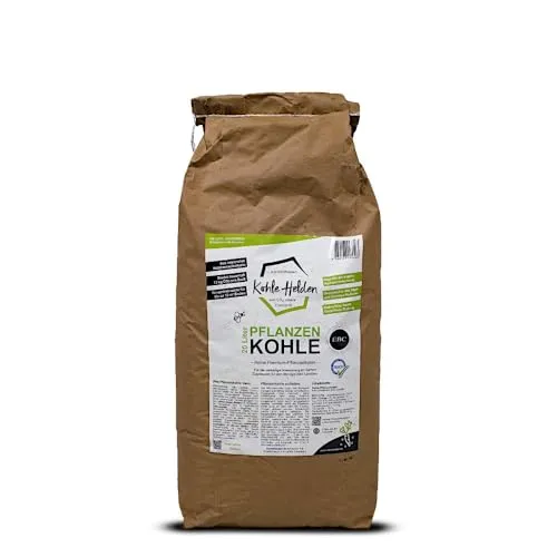 KohleHelden 20 Liter Pflanzenkohle - EBC AgroBio Zertifiziert - Bodenaktivatoren für verbesserte Bodenqualität: Unser Biochar speichert Wasser und Nährstoffe, fördert die Bodenbelüftung und das natürliche Bodenleben - regional aus Nordhessen.