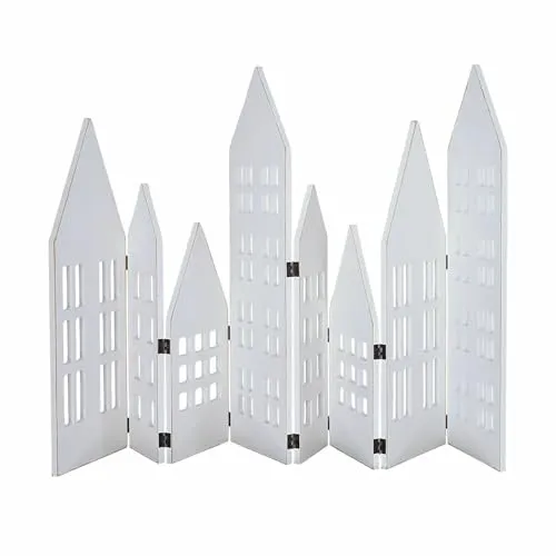 Loberon Deko-Shutter Cottages - Romantische Klapp-Deko-Häuschen aus Kiefernholz, ideal für Festtafel oder Fensterbank zu Weihnachten, nachhaltig und langlebig
