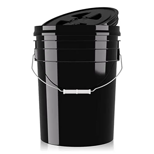 chemicalworkz Performance Bucket Wascheimer für die Auto Handwäsche inkl. Deckel (schwarz) | 5GAL/19L + kompatibel mit Detail Guardz Dirt Lock & Scrub Wall, Dirt Trap Schmutzsieb & Gamma Lid