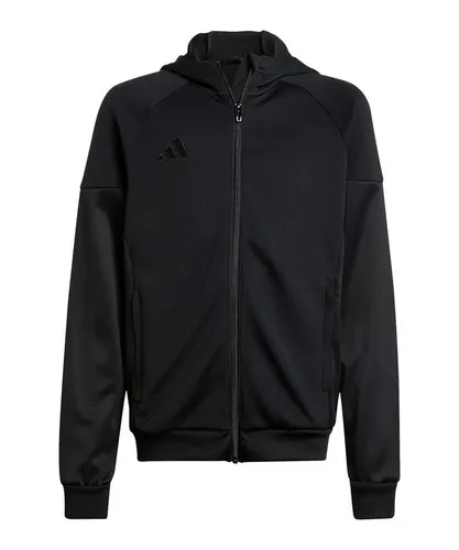 adidas Performance Tiro 25 Travel Kapuzenjacke Kids schwarz, 152 - Stylische Kapuzenjacke für Kinder von adidas Performance, ideal für den täglichen Einsatz und sportliche Aktivitäten. Hoher Tragekomfort und modernes Design.