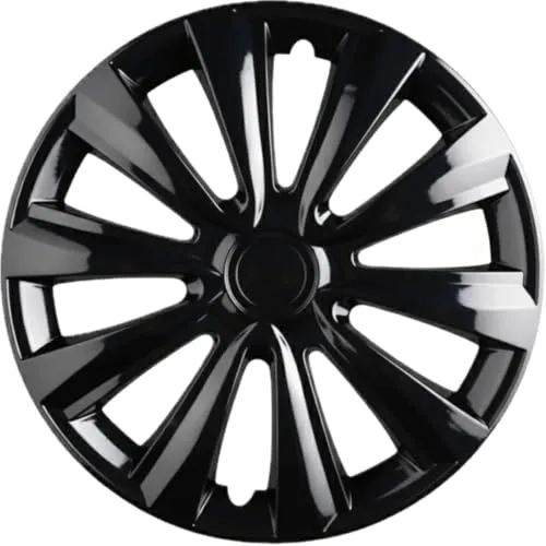 Trimak Radkappen 4er Set Schwarz, ABS Kunststoff, schlagfest - Hochwertige Radzierblenden für PKW, die nicht nur schick aussehen, sondern auch langlebig und robust sind. Perfekt für den täglichen Einsatz und zum Schutz Ihrer Felgen.