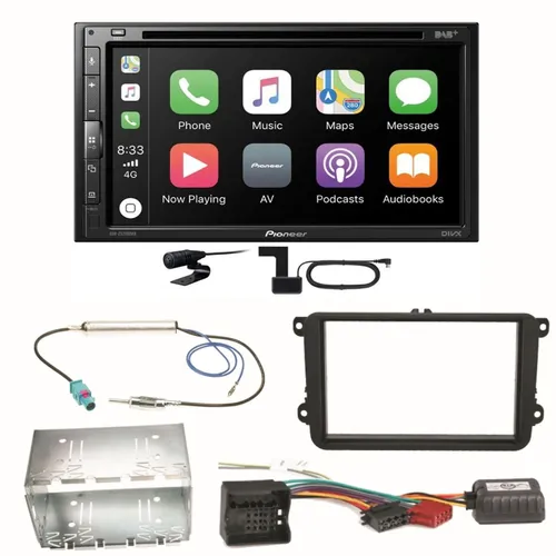 Pioneer AVH-Z5200DAB Android Auto Einbauset für Seat Leon Alhambra Altea XL