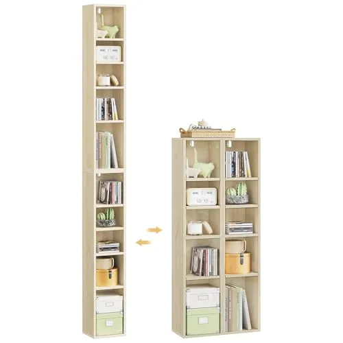 WOLTU Bücherregal mit 10 Fächern in Weiß von WOLTU